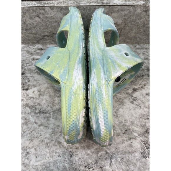 Classic Crocs Marbized Sandal Pure Water/Multi Unisex Men’s 6 Women’s 8 EUC - Picture 5 of 7